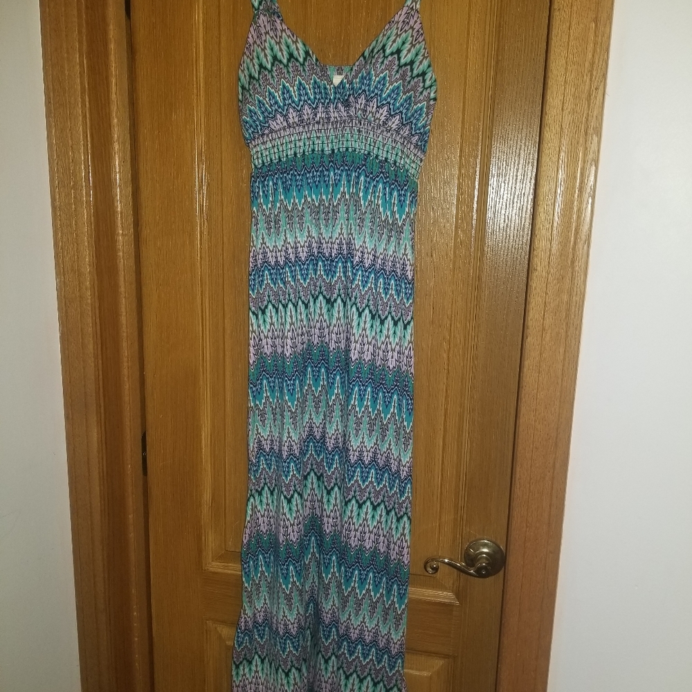Southwestern pattern maxi dress